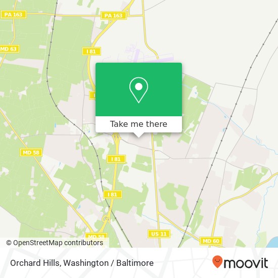 Mapa de Orchard Hills