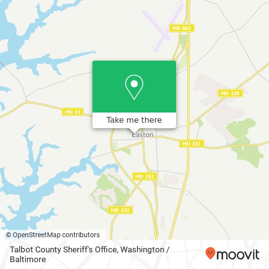 Talbot County Sheriff's Office map