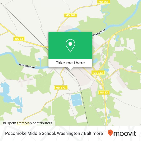 Pocomoke Middle School map