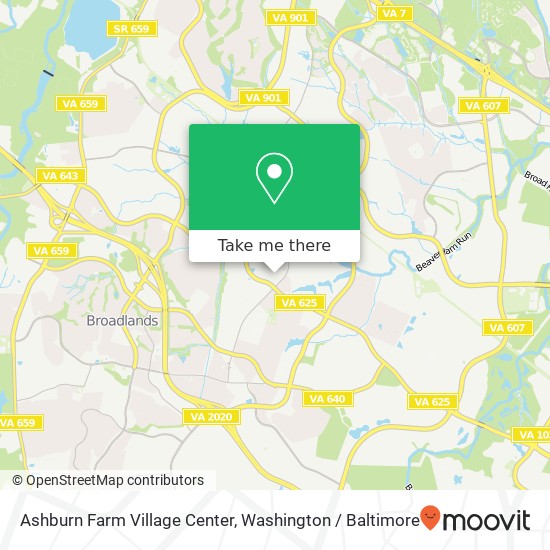 Ashburn Farm Village Center map