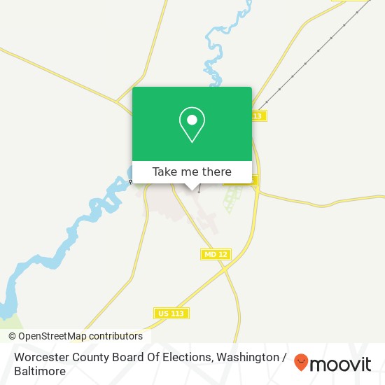 Mapa de Worcester County Board Of Elections