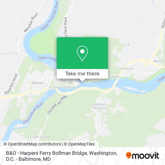 B&O - Harpers Ferry Bollman Bridge map