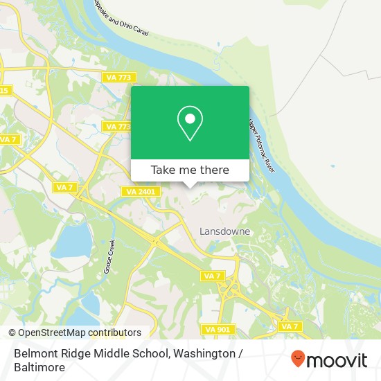 Mapa de Belmont Ridge Middle School