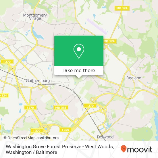 Mapa de Washington Grove Forest Preserve - West Woods