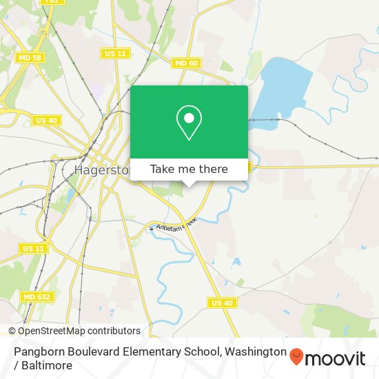 Pangborn Boulevard Elementary School map
