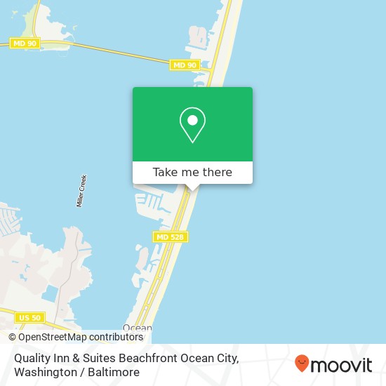 Mapa de Quality Inn & Suites Beachfront Ocean City