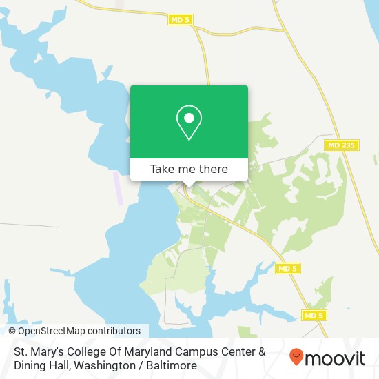St. Mary's College Of Maryland Campus Center & Dining Hall map