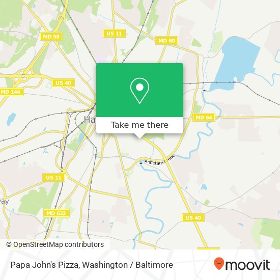 Papa John's Pizza map