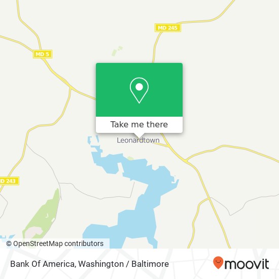 Bank Of America map