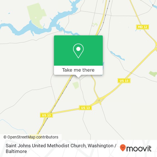 Saint Johns United Methodist Church map