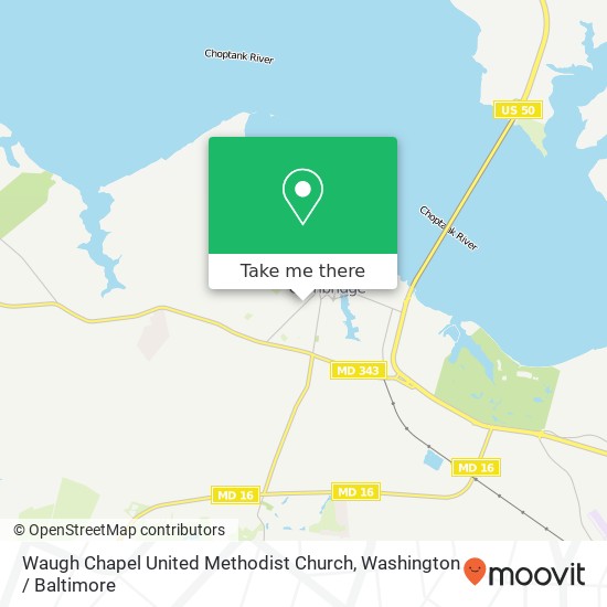 Mapa de Waugh Chapel United Methodist Church