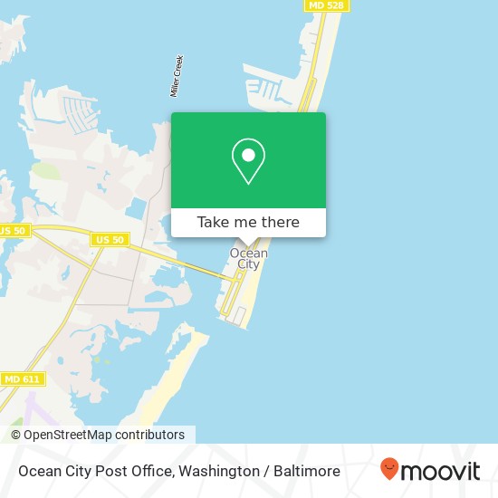 Ocean City Post Office map