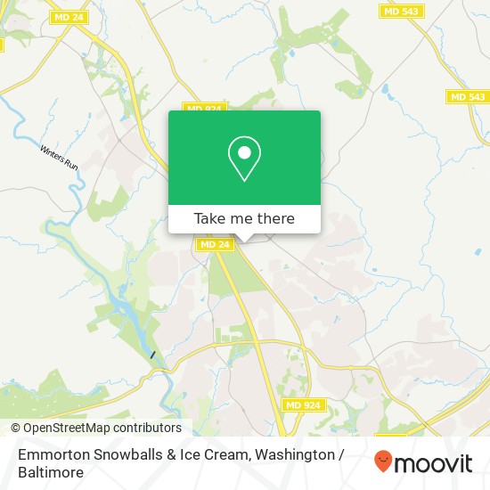 Emmorton Snowballs & Ice Cream map