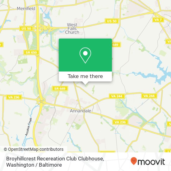 Broyhillcrest Recereation Club Clubhouse map