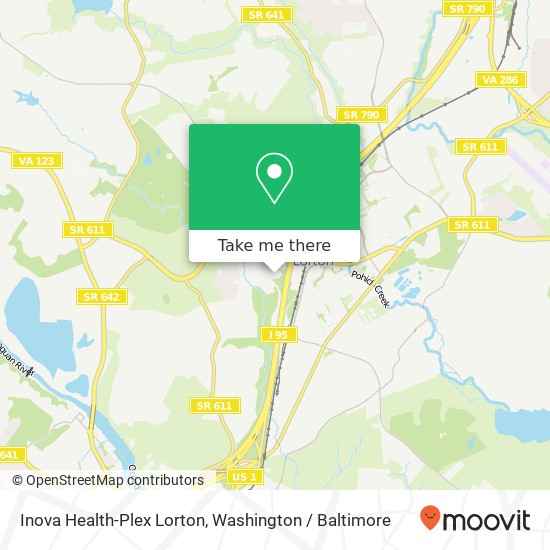 Mapa de Inova Health-Plex Lorton