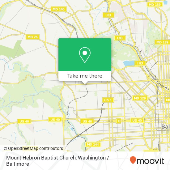 Mount Hebron Baptist Church map