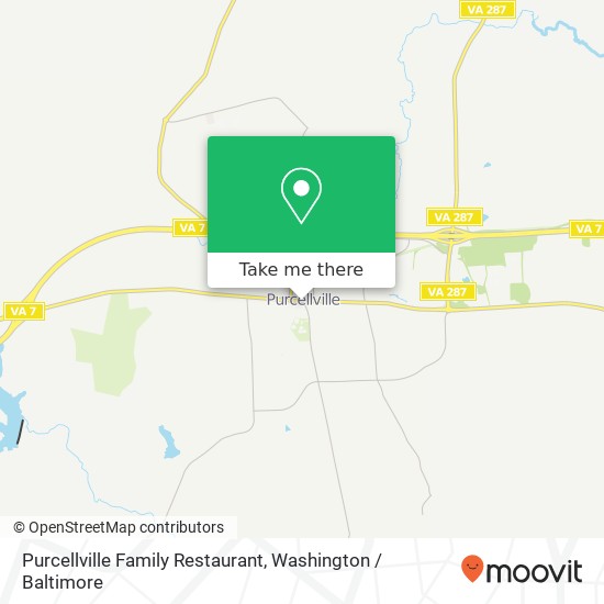 Mapa de Purcellville Family Restaurant