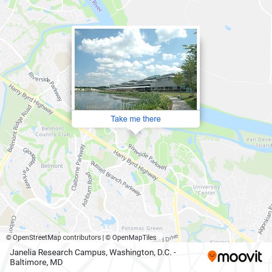 Janelia Research Campus map