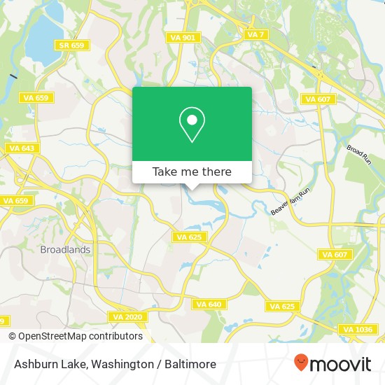 Mapa de Ashburn Lake