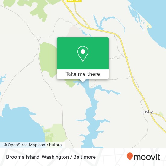 Brooms Island map