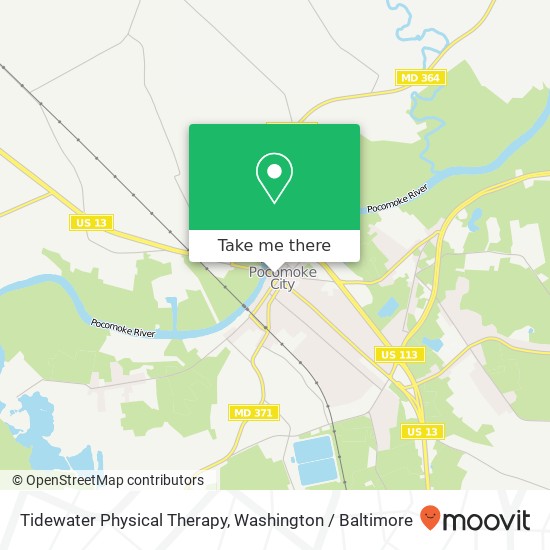 Mapa de Tidewater Physical Therapy