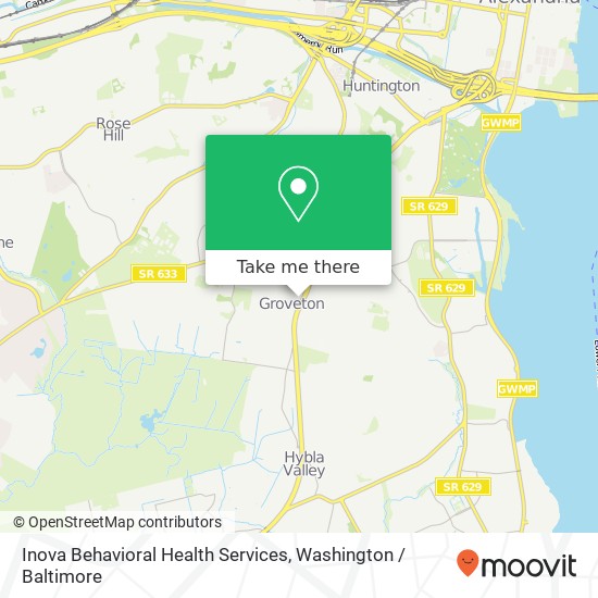 Mapa de Inova Behavioral Health Services