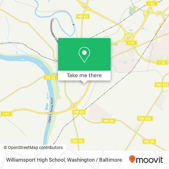 Mapa de Williamsport High School