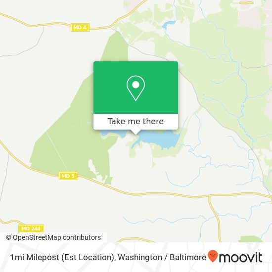 1mi Milepost (Est Location) map