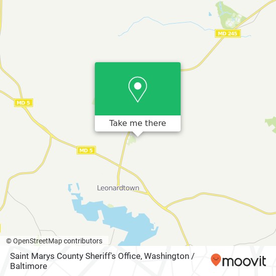 Mapa de Saint Marys County Sheriff's Office