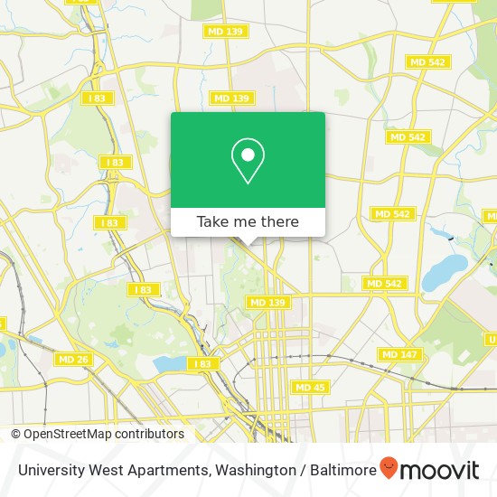 University West Apartments map