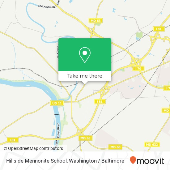 Mapa de Hillside Mennonite School