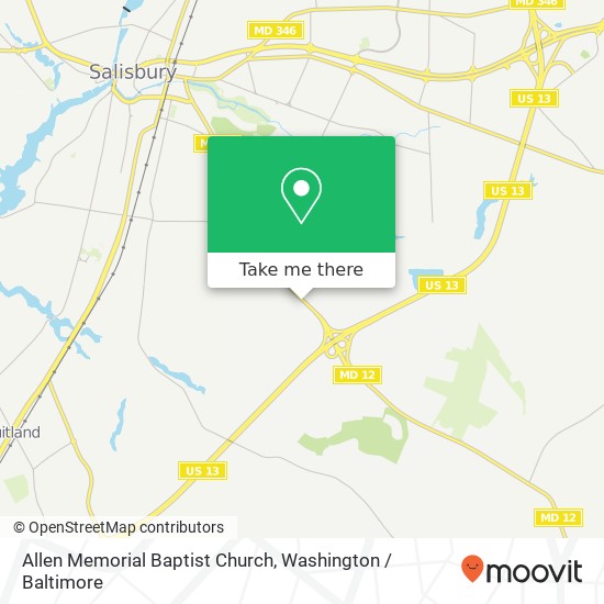 Mapa de Allen Memorial Baptist Church