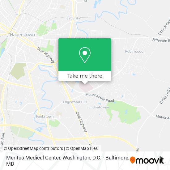 Mapa de Meritus Medical Center