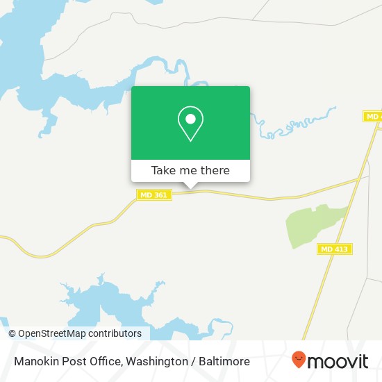 Manokin Post Office map