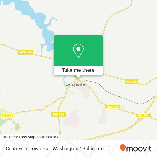 Centreville Town Hall map