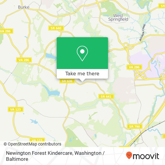 Newington Forest Kindercare map