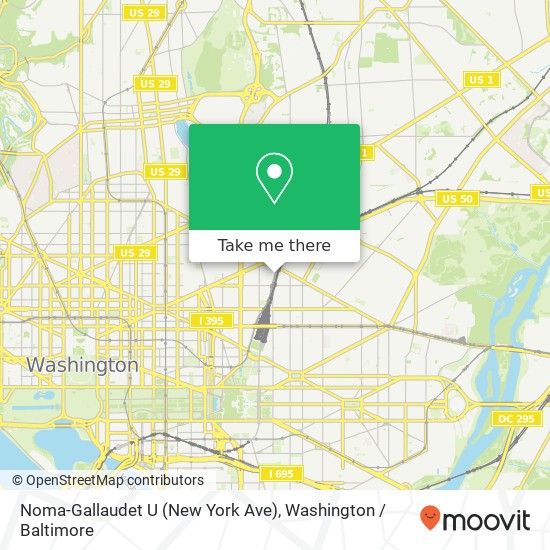 Mapa de Noma-Gallaudet U (New York Ave)
