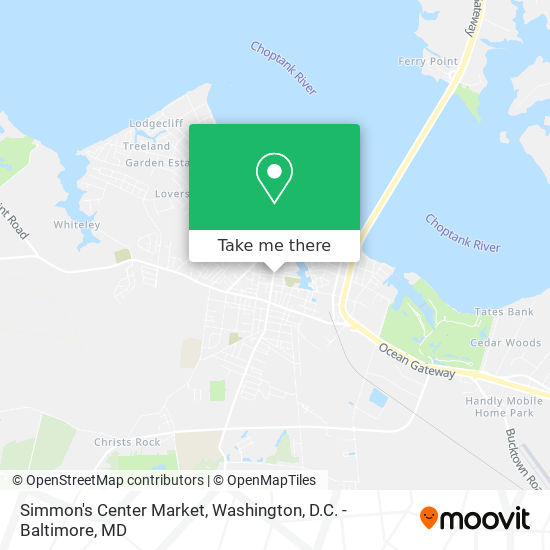 Simmon's Center Market map