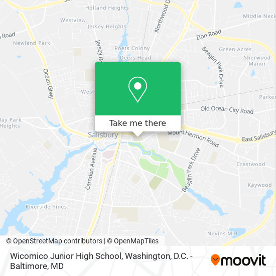 Mapa de Wicomico Junior High School