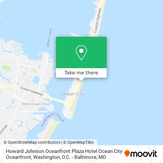 Mapa de Howard Johnson Oceanfront Plaza Hotel Ocean City Oceanfront