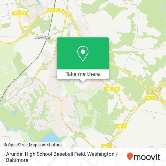 Arundel High School Baseball Field map