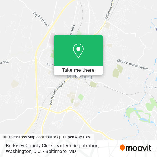 Berkeley County Clerk - Voters Registration map