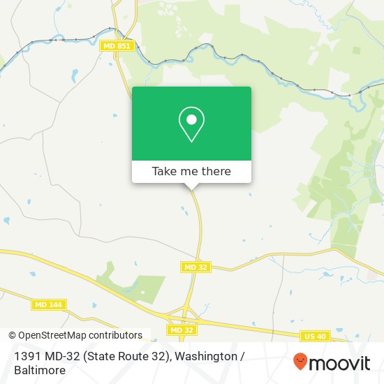 Mapa de 1391 MD-32 (State Route 32), Sykesville, MD 21784