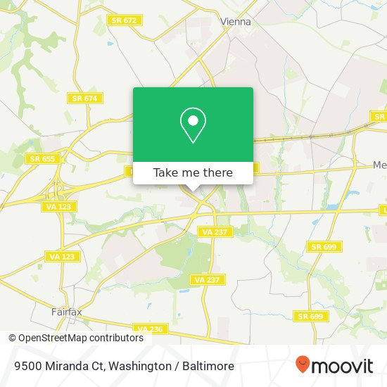 9500 Miranda Ct, Fairfax, VA 22031 map