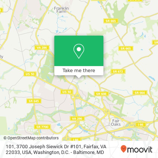 101, 3700 Joseph Siewick Dr #101, Fairfax, VA 22033, USA map