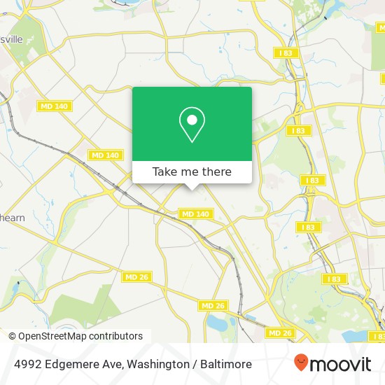 4992 Edgemere Ave, Baltimore, MD 21215 map