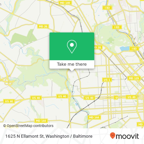 1625 N Ellamont St, Baltimore, MD 21216 map