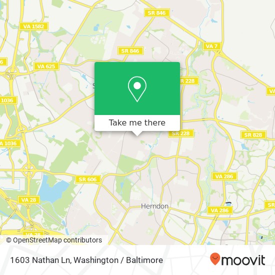 1603 Nathan Ln, Herndon, VA 20170 map