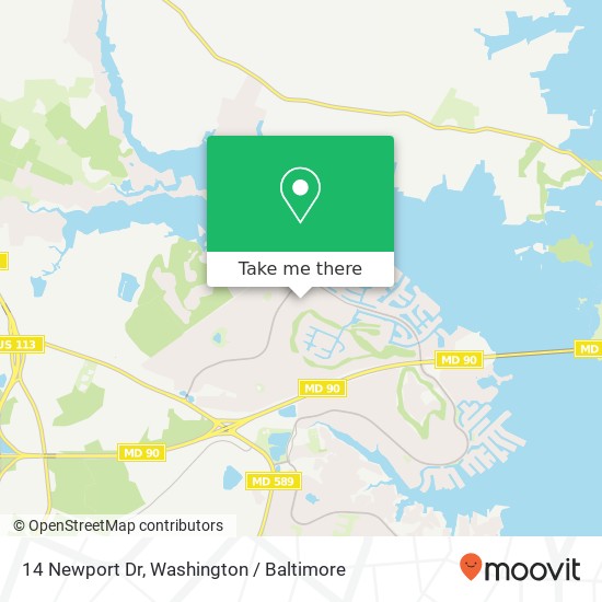 Mapa de 14 Newport Dr, Berlin, MD 21811