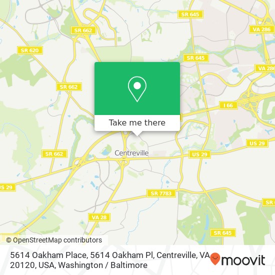 5614 Oakham Place, 5614 Oakham Pl, Centreville, VA 20120, USA map
